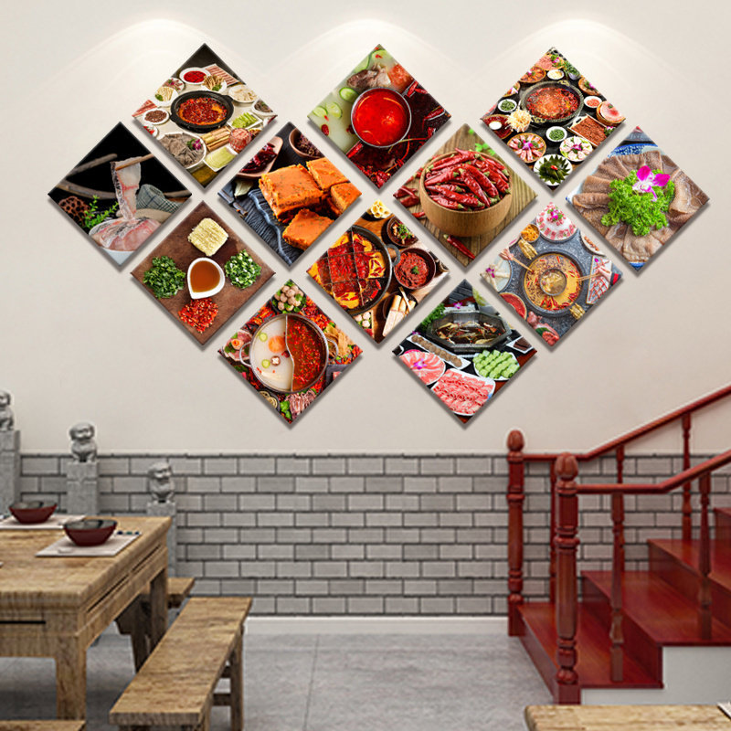 火锅店墙面装饰画酒店包厢餐厅挂现代装饰画
