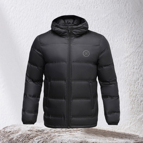 李宁正品冬季新款羽绒服韦德轻薄男子时尚短款连帽外套AYMQ043