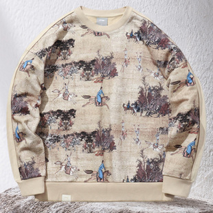 中国李宁X故宫宝蕴楼联名款 运动套头卫衣AWDPD31 马术图男女同款