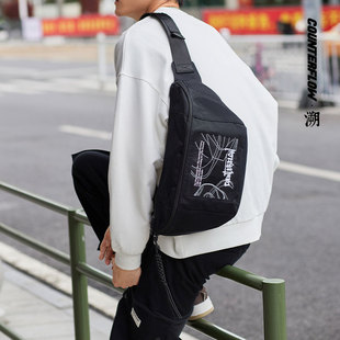 简约休闲单肩运动腰包ABDR578 Lining 李宁正品 CF溯新款 男女时尚