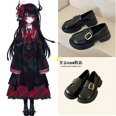 二阶堂希罗cos鞋 魔法少女的魔法审判游戏cosplay鞋 黑色制服单鞋