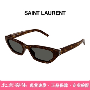 高鼻托SL 防紫外线 M126F圣罗兰墨镜YSL小窄框板材太阳眼镜女时尚