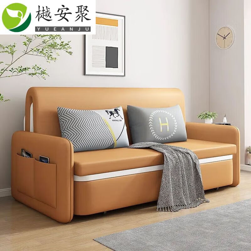沙发床可折叠科技布多功能单人双人卧室小户型储物推拉两用沙发床