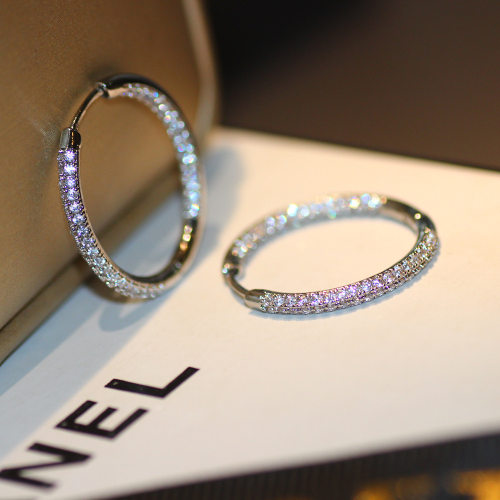 满镶钻耳扣圆圈小众级感