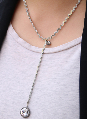 韩国进口饰品淑女风项链流苏吊坠