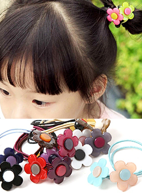 AngelRena正品韩国饰品发饰可爱花朵发圈皮筋发绳G1