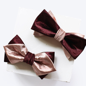 17Century金粉酒红领结煲呔婚礼蝴蝶结婚新郎礼服正装 衬衫 男伴郎