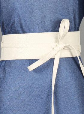 现货实拍藏蓝藏青奶白咖啡卡其大红黑色金色荔枝纹柔软蝴蝶结飘带