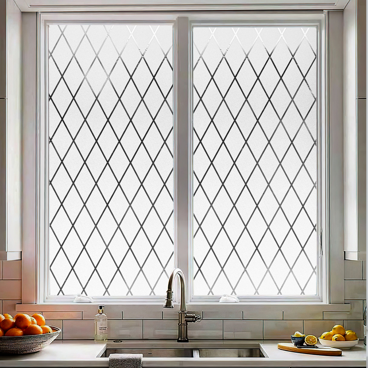 凡菲磨砂玻璃贴纸欧式厨房窗户装饰贴膜复古镂空窗花办公室隔断