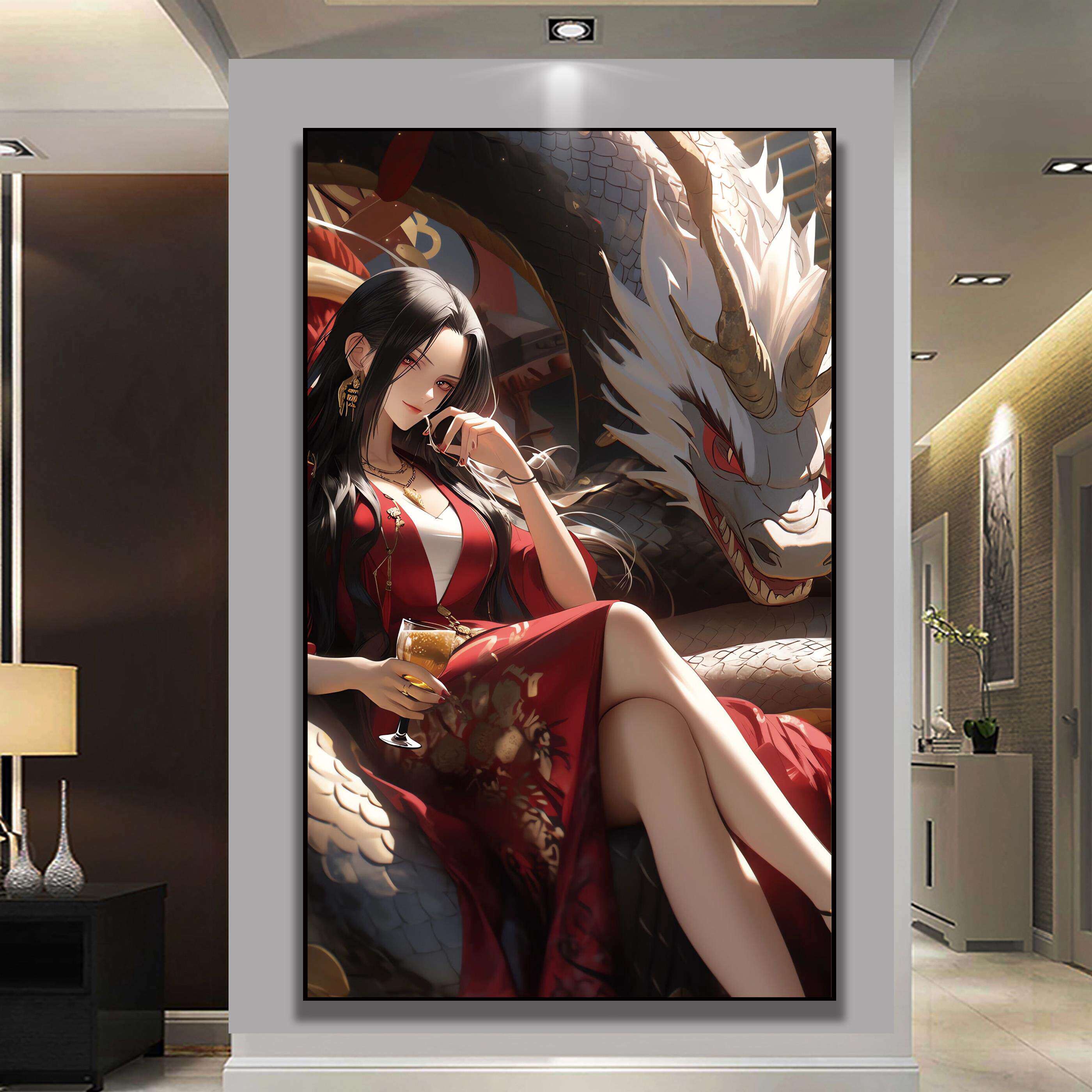 海贼王全家福挂画路飞索隆女帝墙画动漫海报壁画客厅装饰画可定制