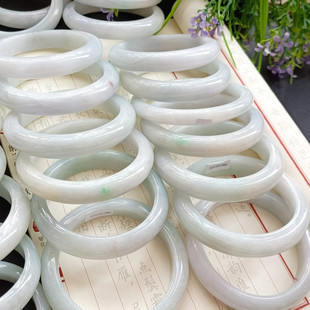 纯天然正品玉手镯女真货碧绿色手环A货首饰品送妈妈老婆闺蜜礼物