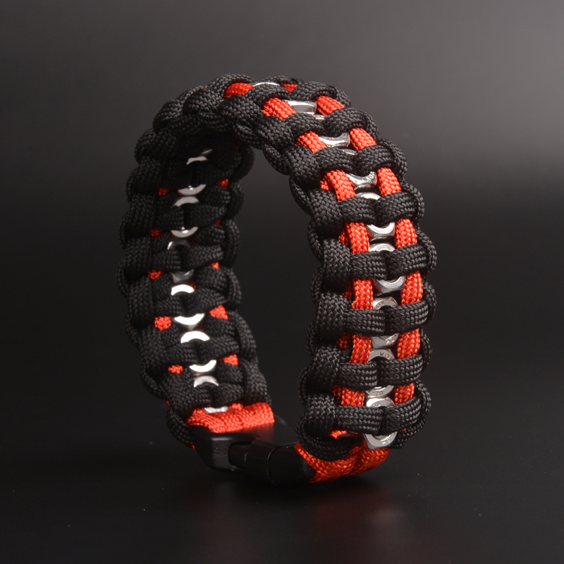 螺母手链 男士手环 伞绳手工编织diy手串材料包 户外edc求生