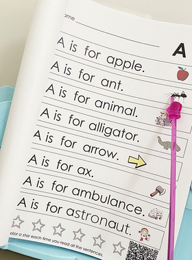 儿童英语启蒙sightwords高频词26个字母自然拼读A-Z练习册