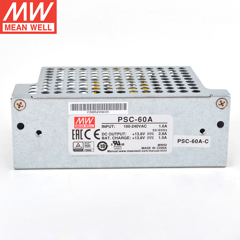 PSC-60A-C台湾明纬60W网壳安防带UPS充电开关电源供应器13.8V2.8A