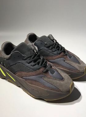 头层牛皮配网 男鞋boost 700 椰子700 淡紫色运动跑步鞋