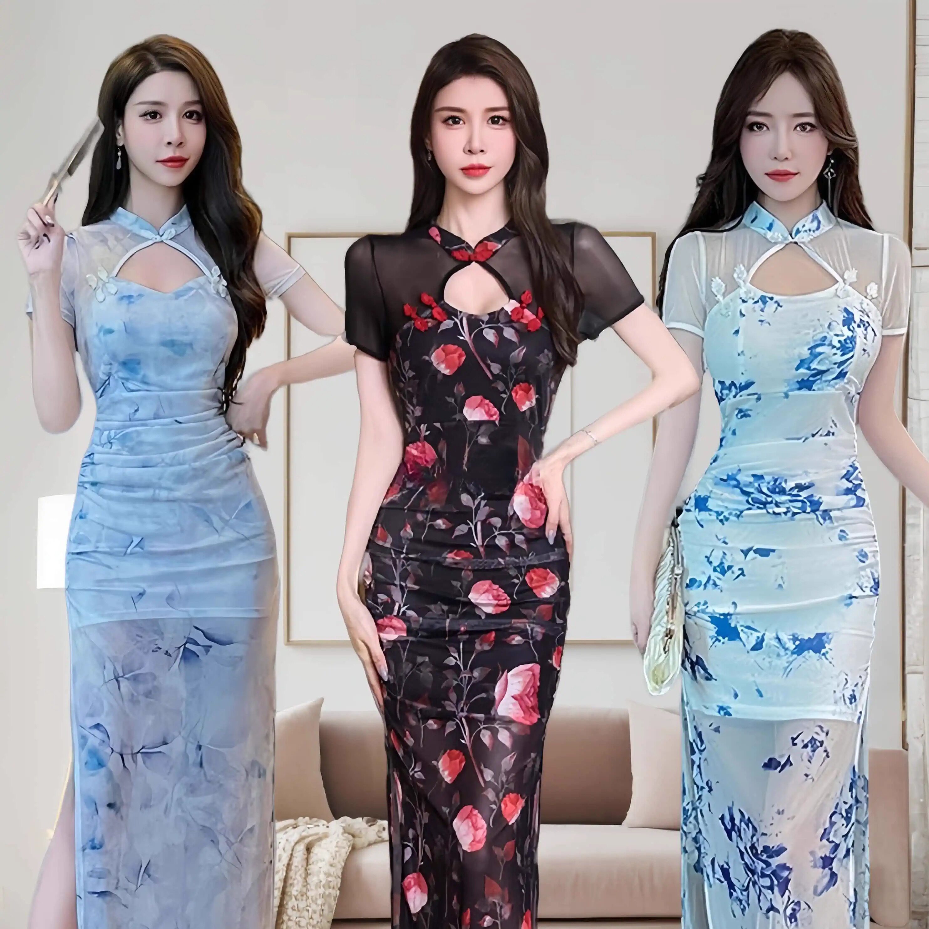 连衣裙女长裙名媛夜场晚礼服裙子图片