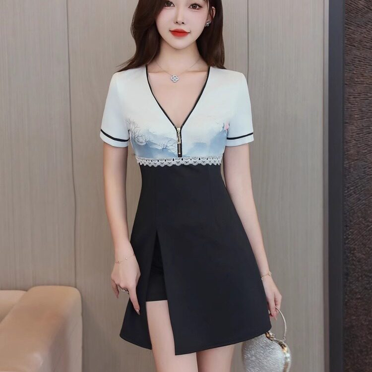 足浴技师工作服足疗店按摩套装裙