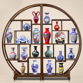 饰工艺品 客厅办公室装 景德镇陶瓷器摆件花瓶插花台面家居中式 时尚