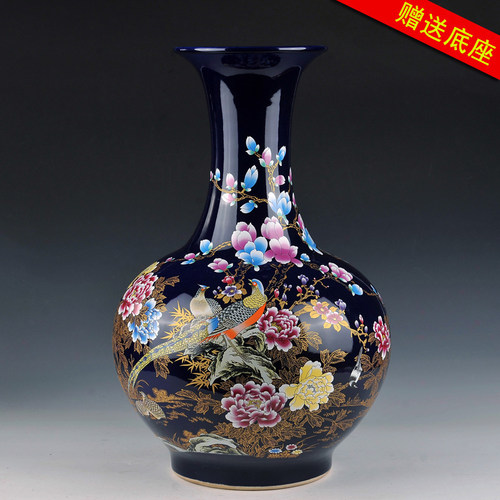 陶瓷器客厅落地花瓶景德镇新中式