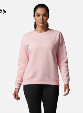 圆领卫衣宽松落肩袖百搭运动套头衫极简休闲风企业定制印LOGO