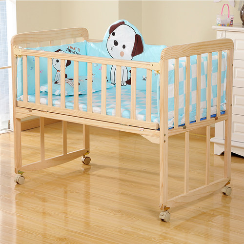 萌宝乐新生儿实木无漆书桌婴儿床