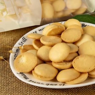 大师傅蛋黄元 3袋鸡蛋饼干休闲零食糕点小吃 鸡蛋小圆饼干100g