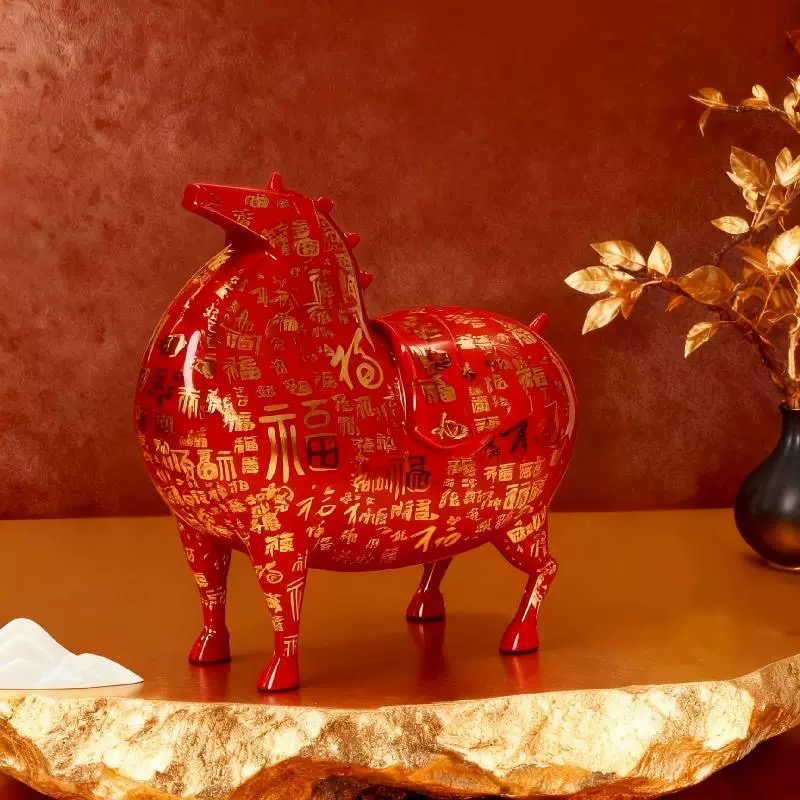 唐富贵系列马上有福摆件家居摆设