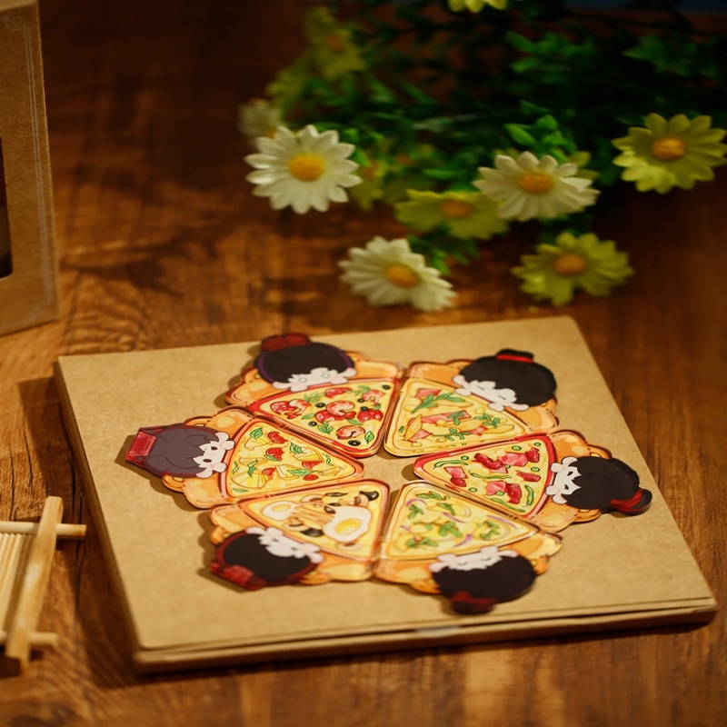 西安文创秦始皇兵马俑秦兜兜系列美食披萨亚克力冰箱贴卡通伴手礼