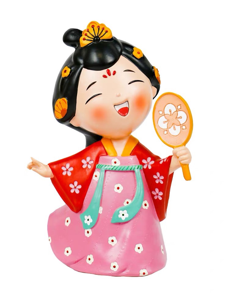 西安大唐卡通树脂中式小摆件