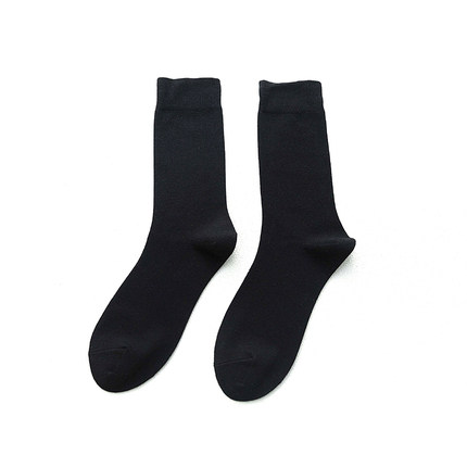 沫梵先生socks中长款秋冬基础平纹商务休闲男袜透气吸汗皮鞋黑袜