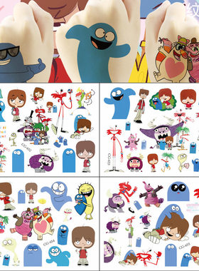 跨境外贸生日聚会派对一次性水转印纹身Imaginary Friend纹身贴纸