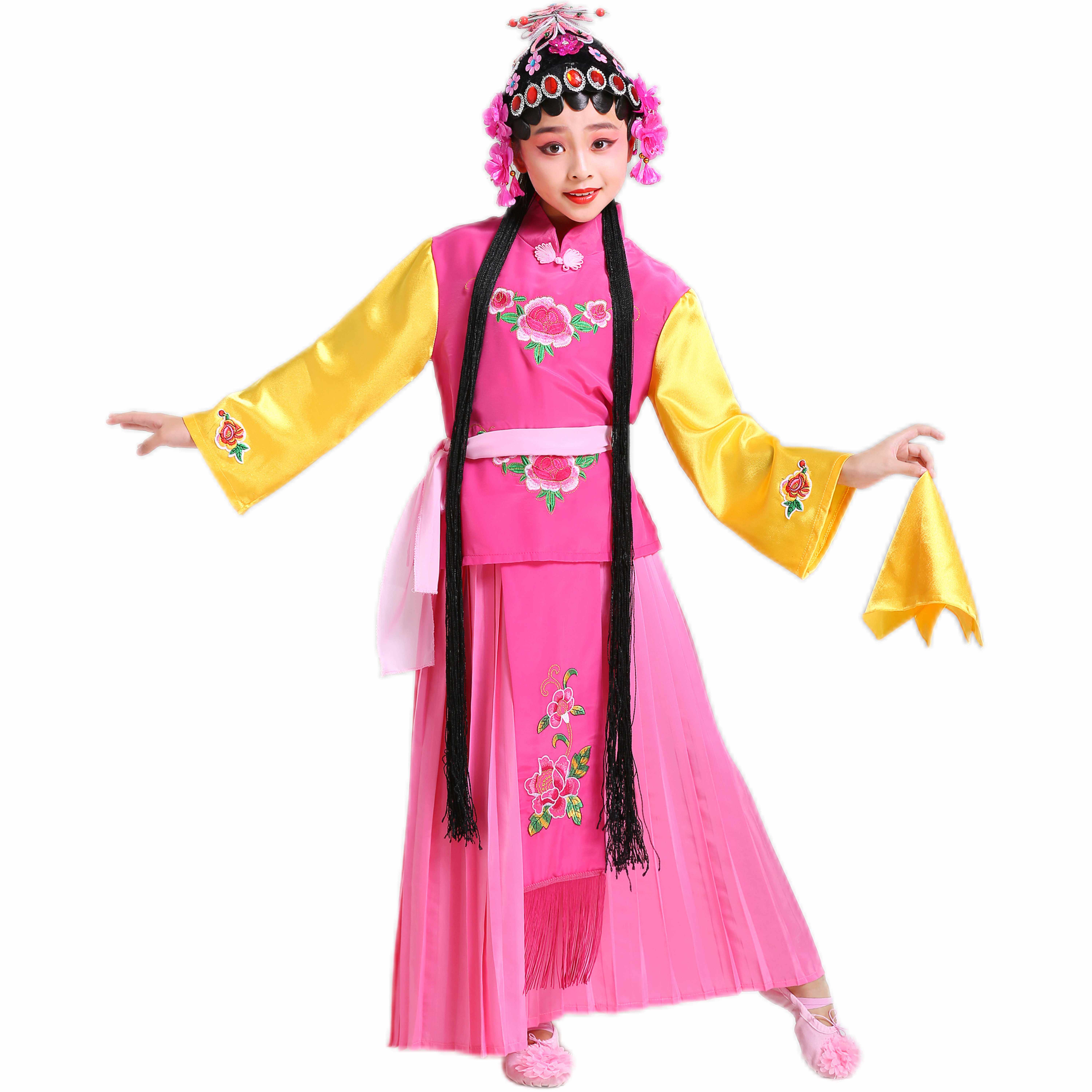 新款儿童戏服京剧戏装卖水服装小红娘表演服俏花旦丫鬟卖水戏曲服