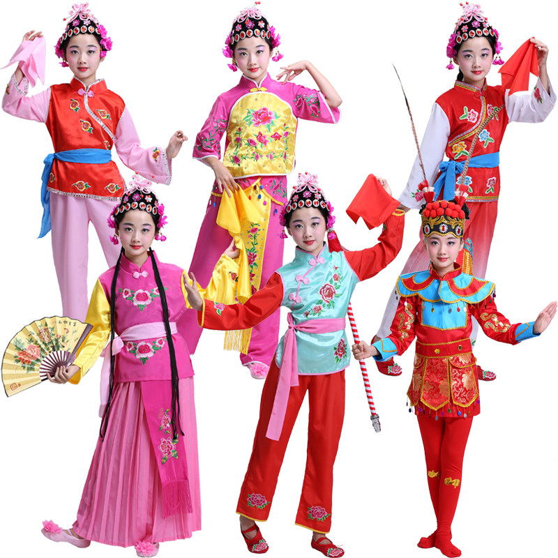 新款儿童戏服武生戏剧舞蹈演出服花木兰穆桂英花旦戏曲服装沁园春