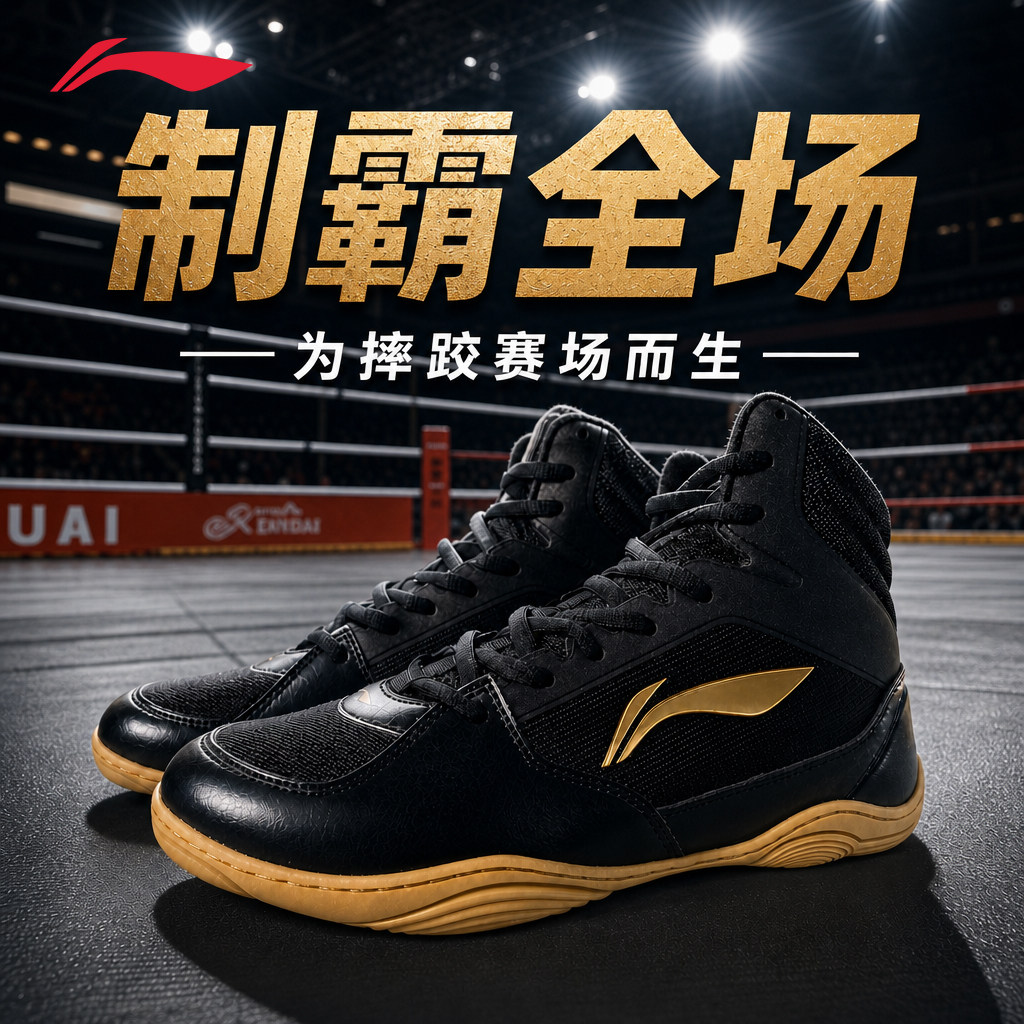 专业摔跤鞋螺旋吸盘防滑散热矩阵