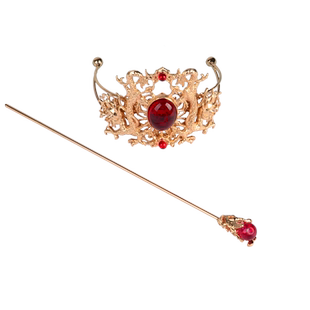 好俏古典汉服头饰发冠宫廷男女通用发簪一套古装束发饰品古代配饰