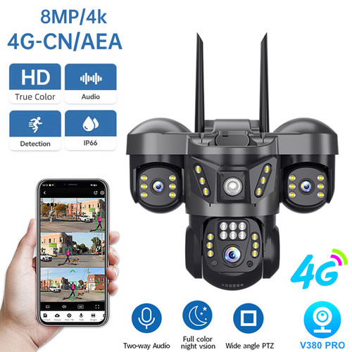 V380Pro无线监控摄像头WiFi/4G摄像机日夜全彩室外港澳台亚洲欧版