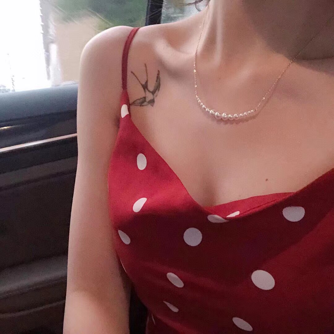 14k注金天然珍珠微笑链强光近圆淡水大小珍珠经典微笑可调节项链