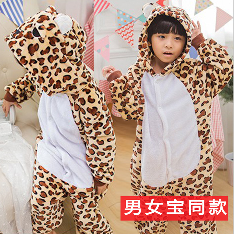 儿童珊瑚绒连体睡衣小孩秋冬天卡通动漫个性搞怪幼儿园表演男女宝