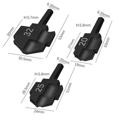 PPR提口钻头20/25/32阶梯钻六角柄多层扩孔钻补漏接水管工具
