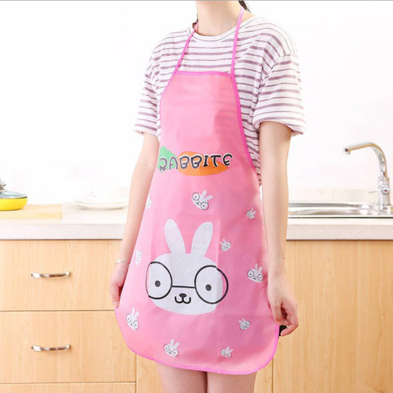围裙女厨房家用防水防油无袖卡通可爱做饭家务清洁围腰情侣工作服