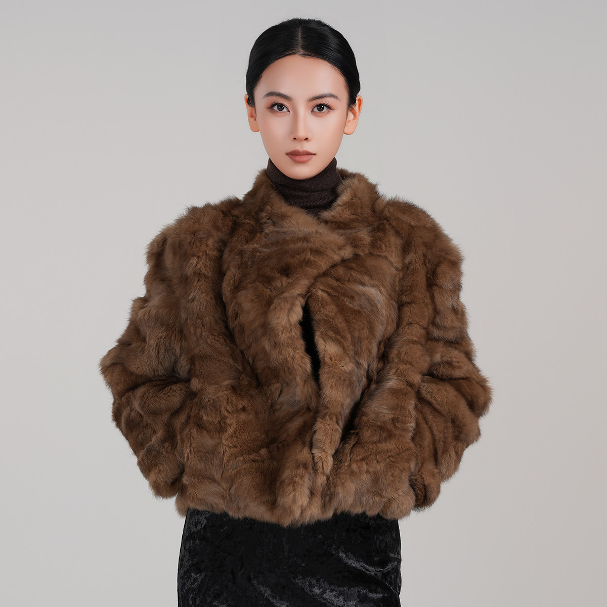 斯尔丽名媛风柔软舒适加厚皮草外套女冬季2026新款