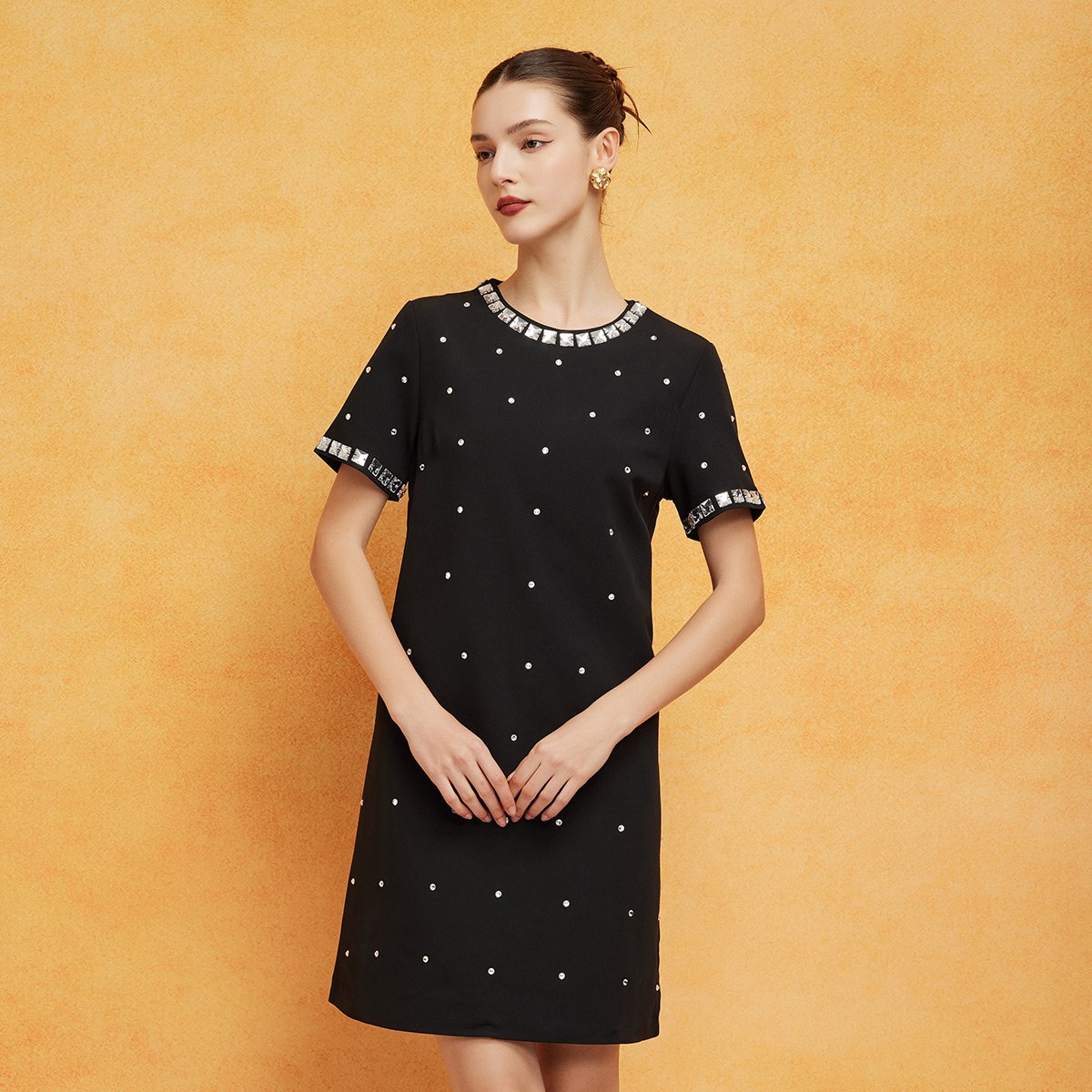 斯尔丽商务通勤小洋裙莱卡