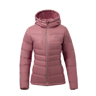 李宁短款短羽绒服女2023冬季新款连帽修身鸭绒保暖运动服AYMR152