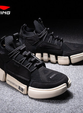 李宁休闲鞋男女2023新款悟道2ACE板鞋高帮情侣减震运动鞋AGBN048