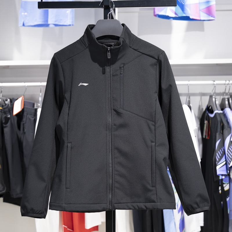 李宁正品女子防风保暖立领夹克