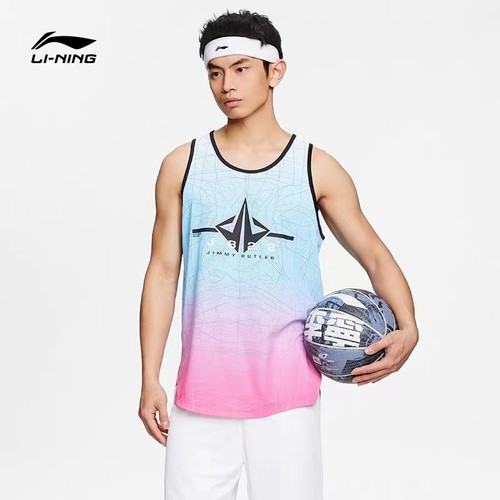 李宁夏季新款巴特勒篮球球衣背心