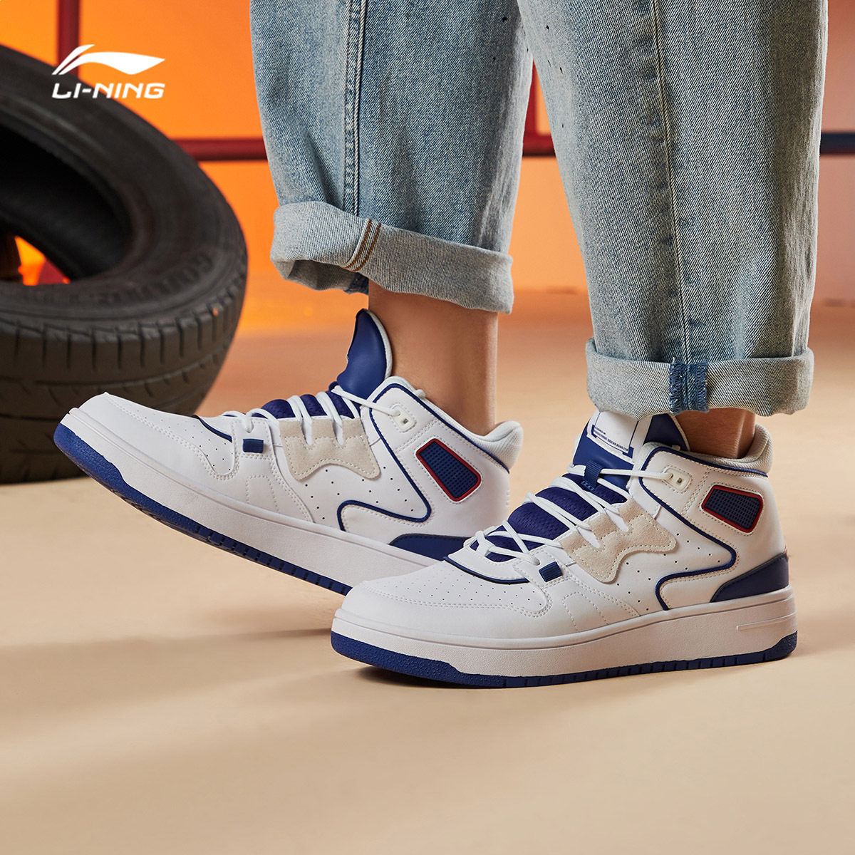 李宁进击女鞋秋季新款时尚潮流板鞋空军一号小白鞋篮球休闲运动鞋