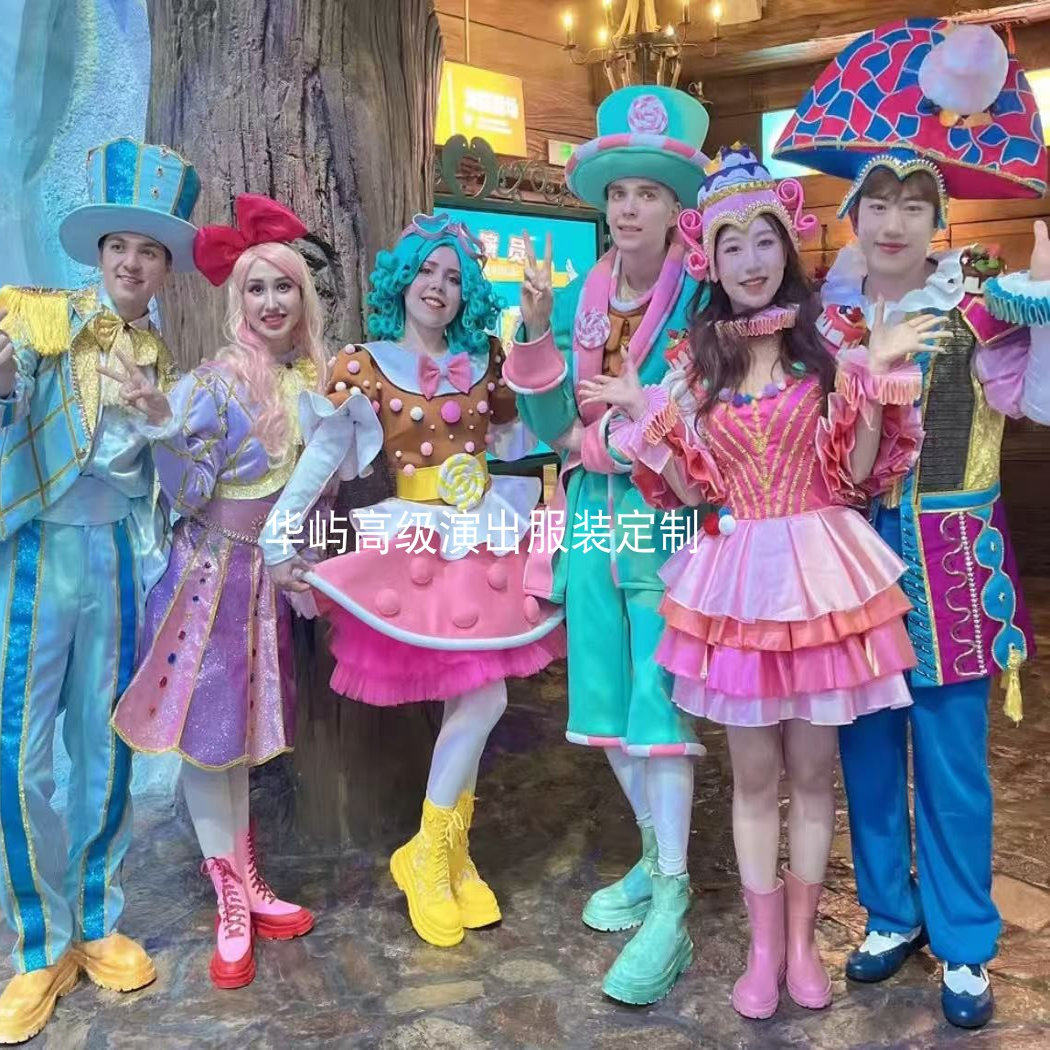 新款夸张甜美彩色糖果演出服多巴舞台演出/舞蹈服装定
