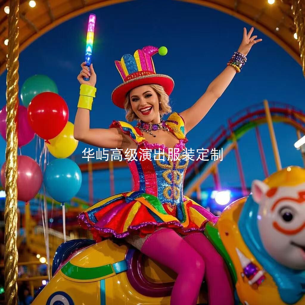 新款马戏服夸张甜美彩色糖果演出服吸睛暖场巡场商演服
