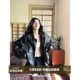 复古翻领短款 大于诗集 沿海公路美式 拉链夹克外套女pu廓形皮衣秋